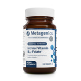 Metagenics Intrinsi B12-Folate - bouteille montrant le flacon et le packaging, soutien énergie potentiel