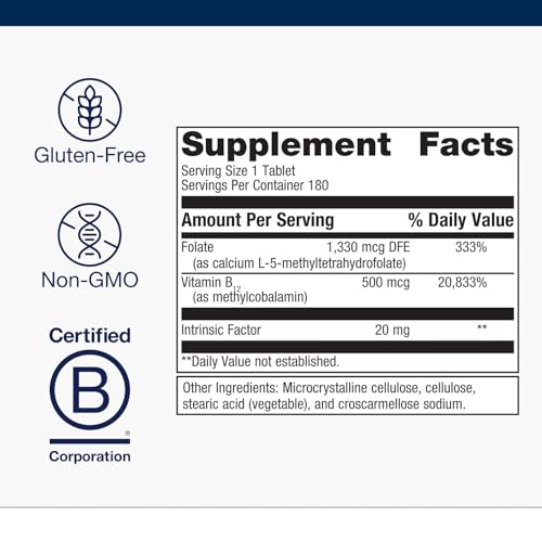 Metagenics Intrinsi B12-Folate - comprimés compacts faciles à avaler