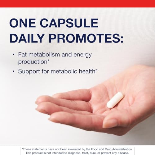 Metagenics L-Carnitine: étiquette et emballage clairs pour assurer la traçabilité et la qualité.