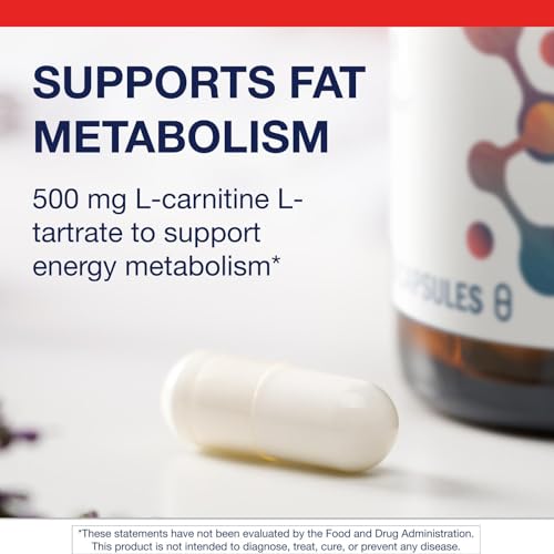Metagenics L-Carnitine: prise dans la main, usage pratique lors du rythme quotidien.
