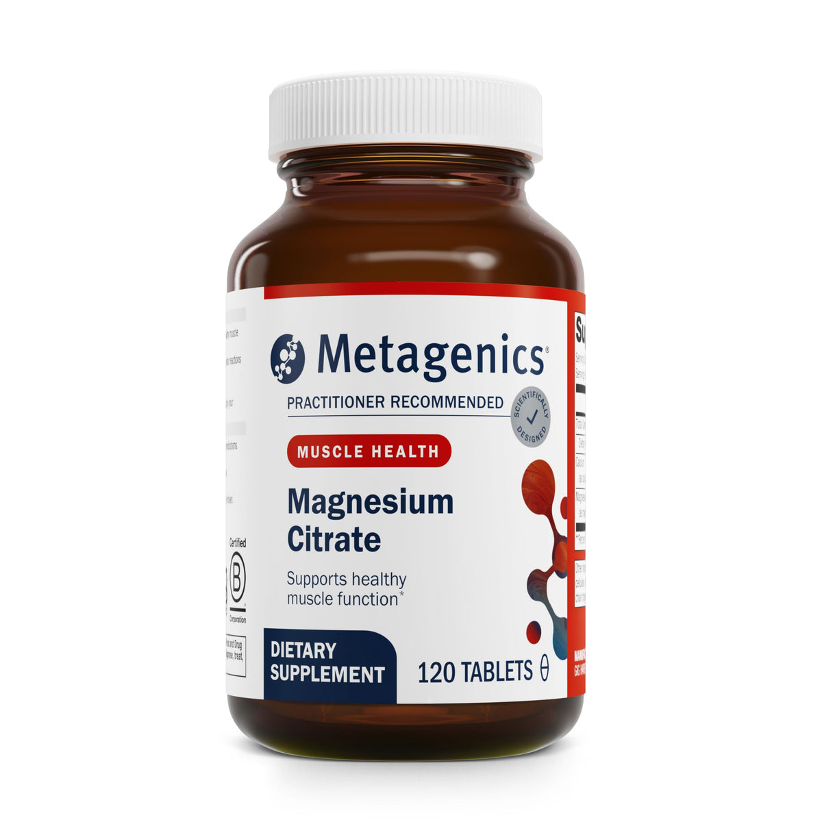 Metagenics Magnésium Citrate bouteille 300 mg : soutien potentiel du muscle.