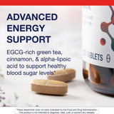 MetaGlycemX Extrait de thé vert – riche en EGCG pour le métabolisme des glucides.