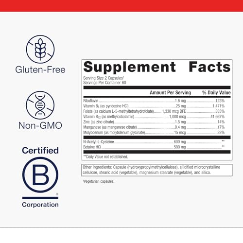 Metagenics MethylCare – étiquette ingrédients, formulation biodisponible