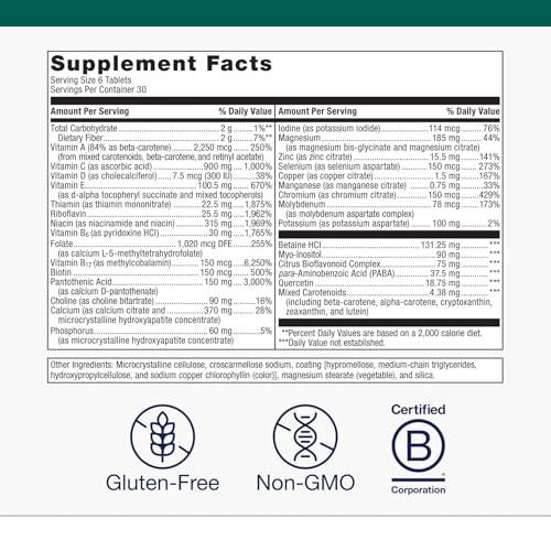Boîte Metagenics Multivitamin Intensive, emballage pratique pour énergie et vitalité