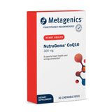 Metagenics NutraGems CoQ10 300 mg en boîte, gélules masticables pour le quotidien