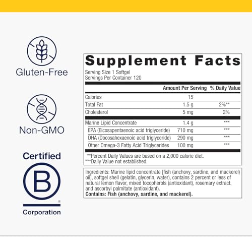 Emballage durable reflétant l’origine responsable des poissons Metagenics OmegaGenics EPA-DHA 1000 mg