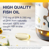 Étiquette claire Metagenics OmegaGenics EPA-DHA 1000 mg sur fond blanc