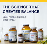 Metagenics OmegaGenics EPA-DHA 500, capsule en gros plan, sans gluten et usage sûr.