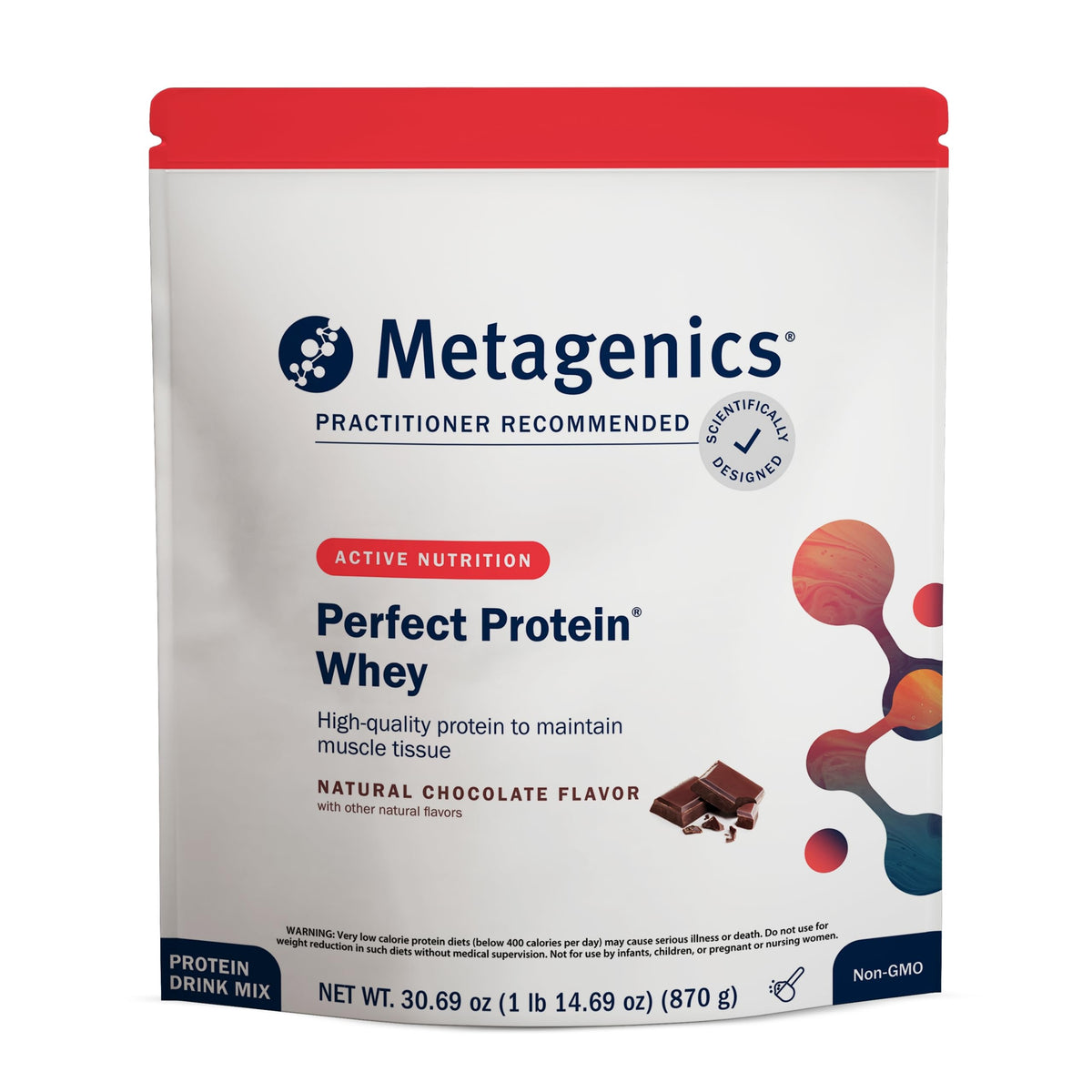 Metagenics Perfect Protein : bouteille chocolat, dégustation post-entraînement pratique et gourmande.