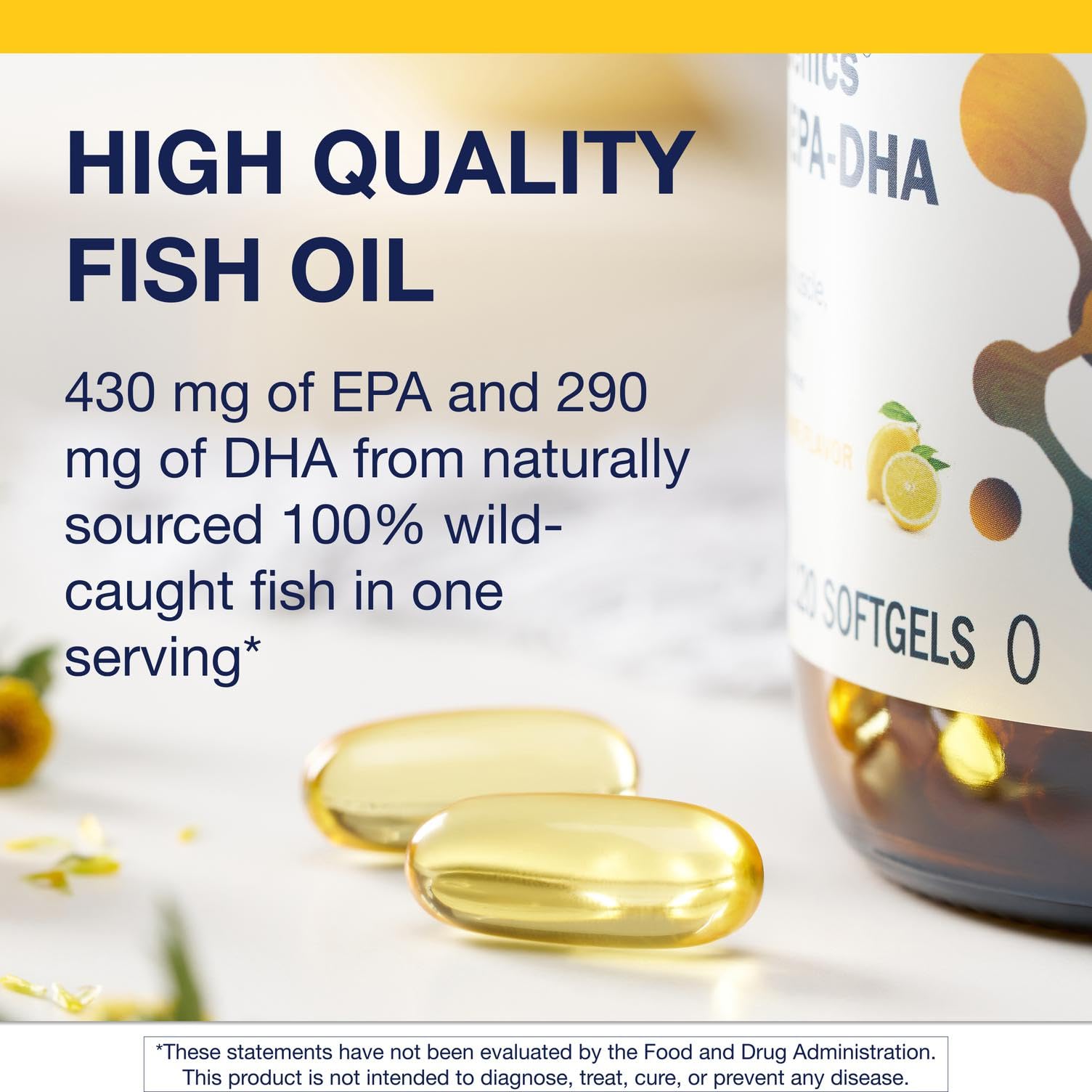 Tests de pureté et contrôle des contaminants sur Metagenics OmegaGenics Omega-3.