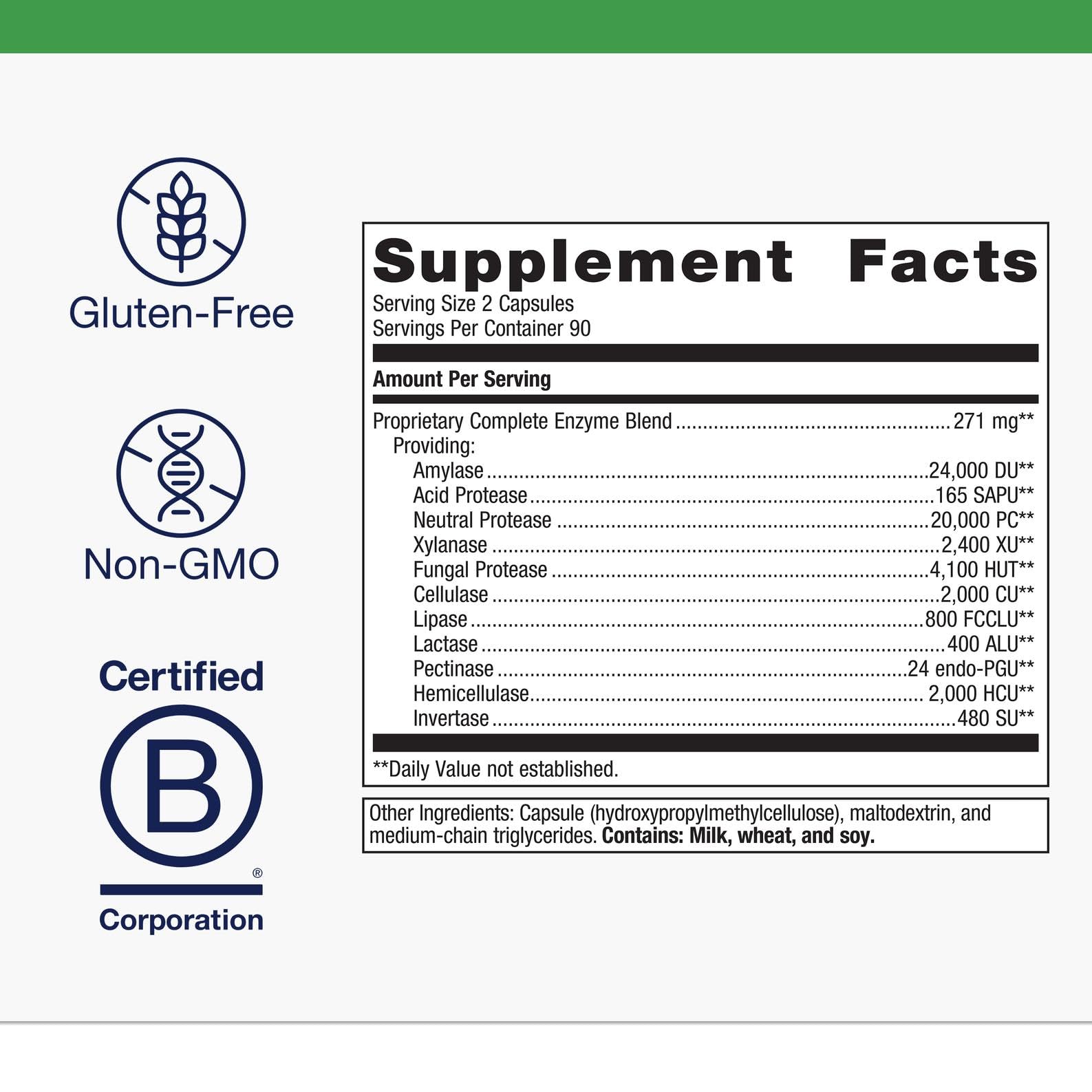 SpectraZyme: capsules digestives pour réduire les ballonnements et l'inconfort.