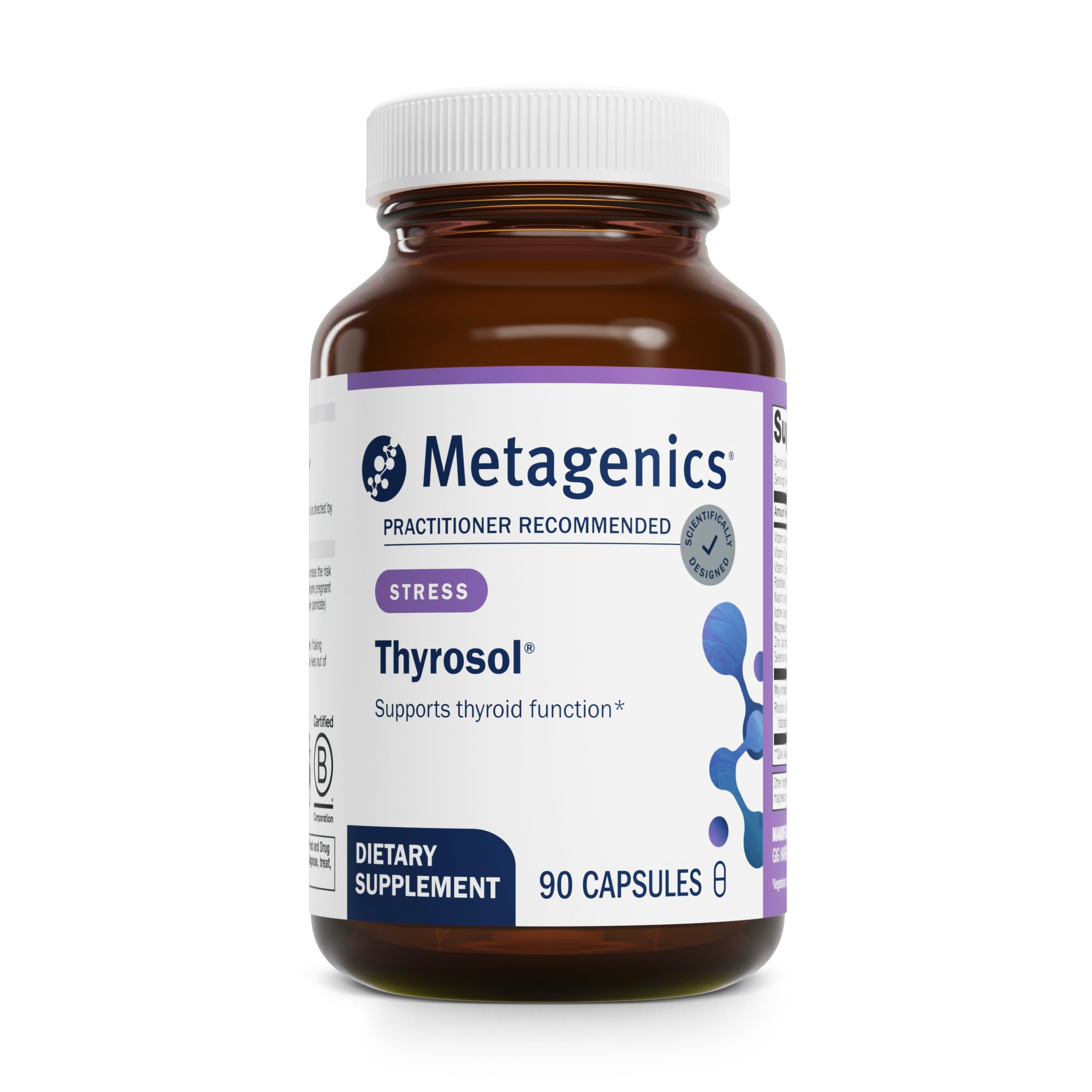 Metagenics Thyrosol – bouteille de gélules, énergie potentielle au quotidien.