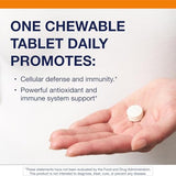 Metagenics Ultra Potent-C à mâcher – Tablettes orange, goût agréable et absorption douce.