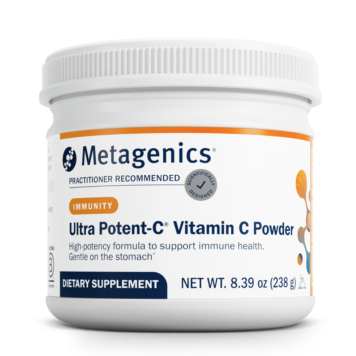 Metagenics Ultra Potent-C poudre, mesure précise pour un dosage quotidien et facile