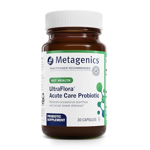 Metagenics UltraFlora Acute Care – flacon sur étagère, soutien digestif potentiel