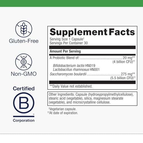 Metagenics UltraFlora Acute Care – étiquette claire indiquant les souches étudiées