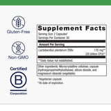 Metagenics UltraFlora Intensive Care, capsules visibles, facilité d'utilisation pour une routine intestinale régulière.