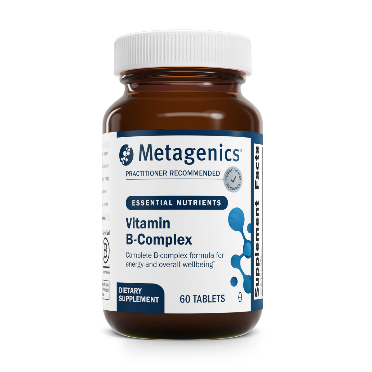 Metagenics Vitamine B-Complex : énergie quotidienne et vitalité.