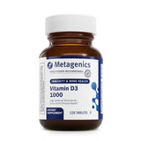Metagenics Vitamine D3 1000 UI – bouteille visible, soutien potentiel à la santé osseuse.