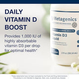 Metagenics Vitamin D3 Liquide, enfants et adultes, soutien immunitaire.