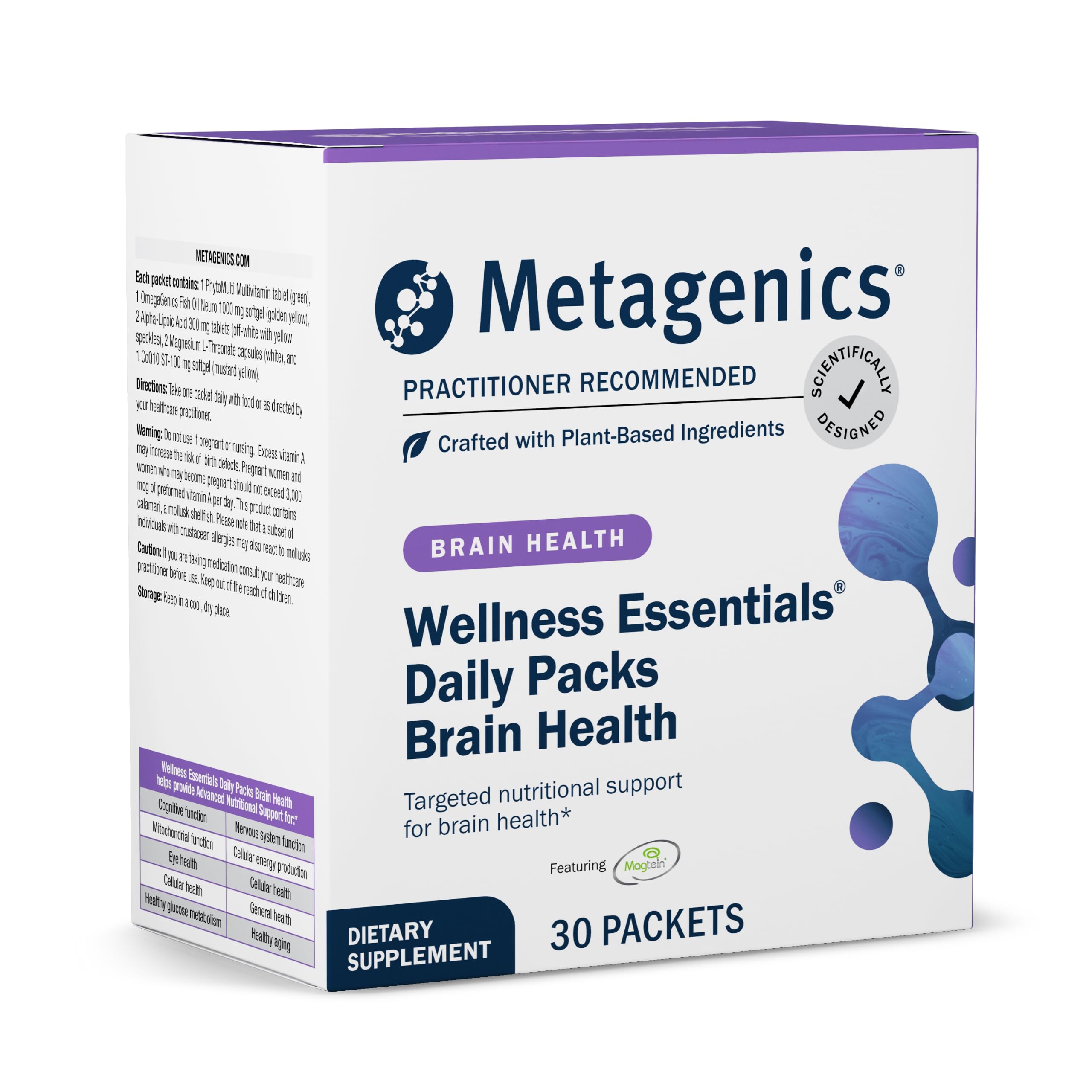 Metagenics Wellness Essentials : paquets quotidiens soutiennent mémoire et concentration