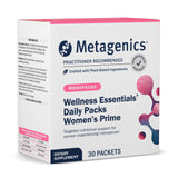 Metagenics Prime Féminin Pack : bouteille élégante et routine quotidienne.