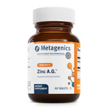 Metagenics Zinc A.G. sur bouteille, absorption élevée et tolérance gastro-intestinale.