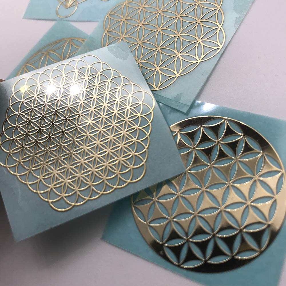 METAL ARTEM fleur de vie argentée pour ordinateur portable