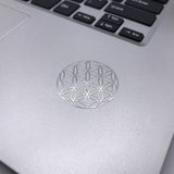 METAL ARTEM fleur de vie argentée emballage, lot de 5 pour multiples usages créatifs.
