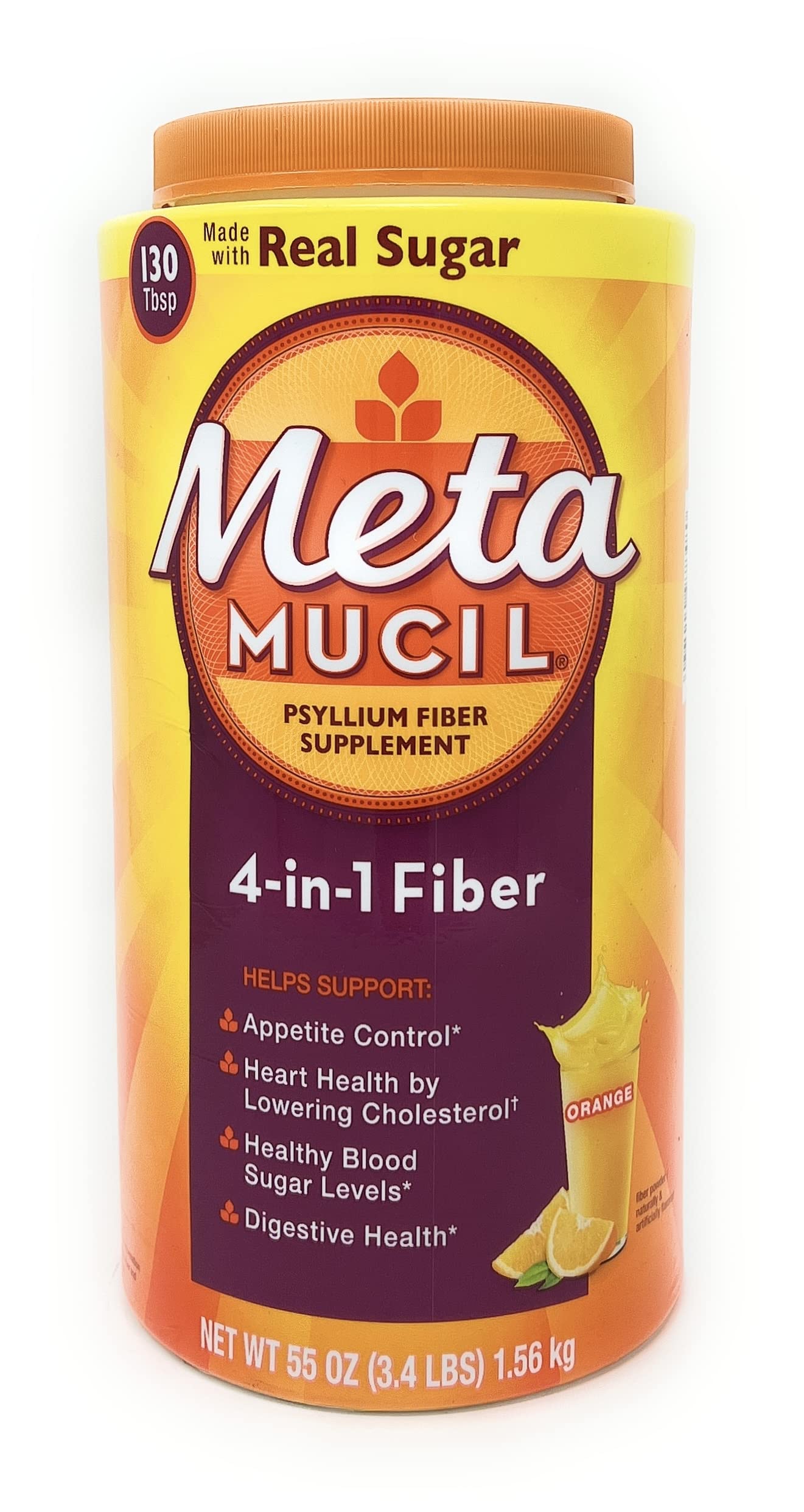 Metamucil bouteille orange 55 oz prête à l'emploi pour une routine de fibre