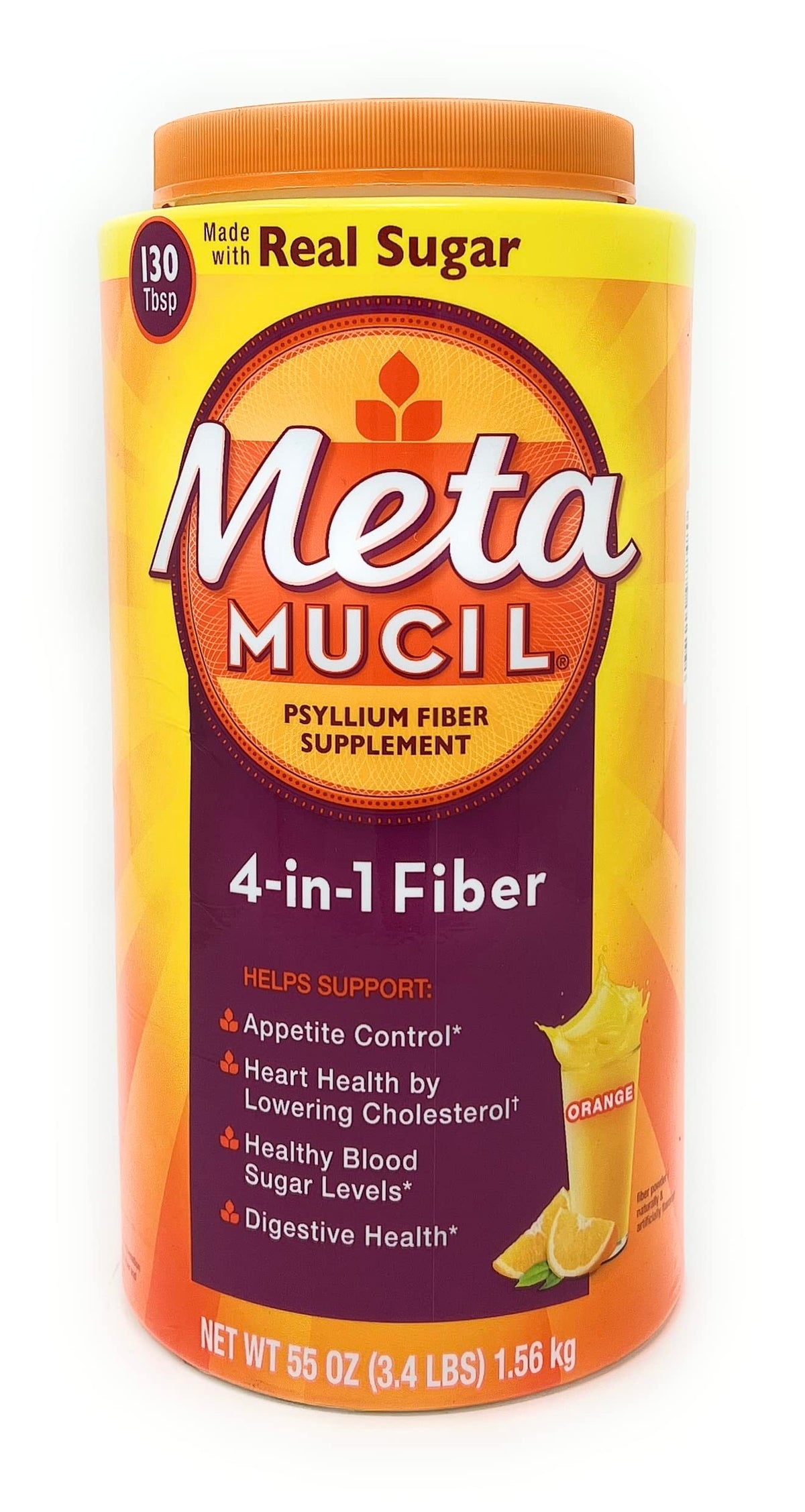 Metamucil bouteille orange 55 oz prête à l'emploi pour une routine de fibre