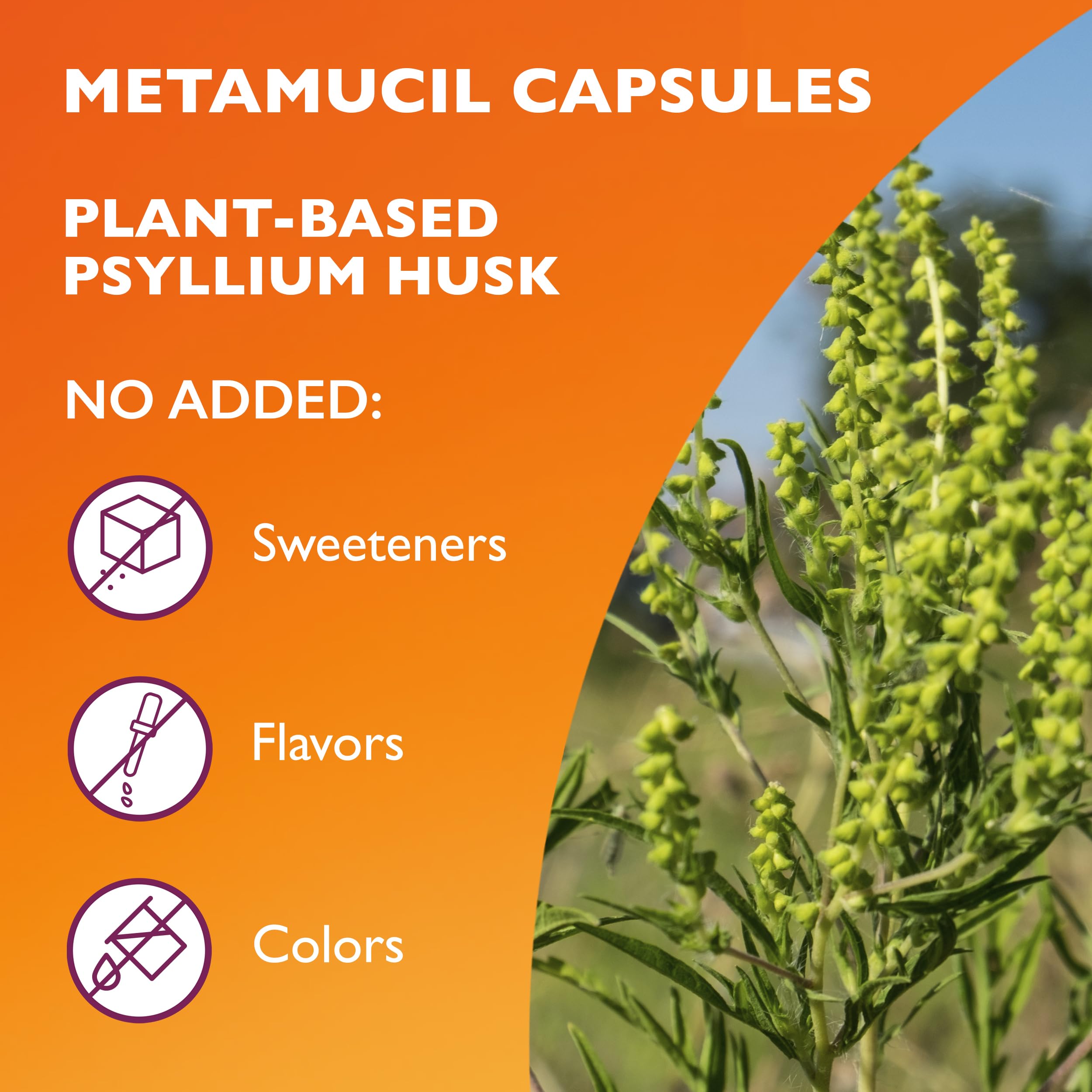 Metamucil : portions portables pour déplacements.
