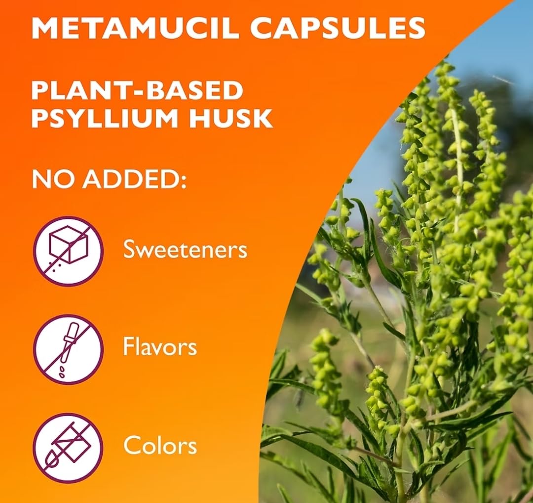 Metamucil – emballage 340 capsules, option économique pour votre routine.