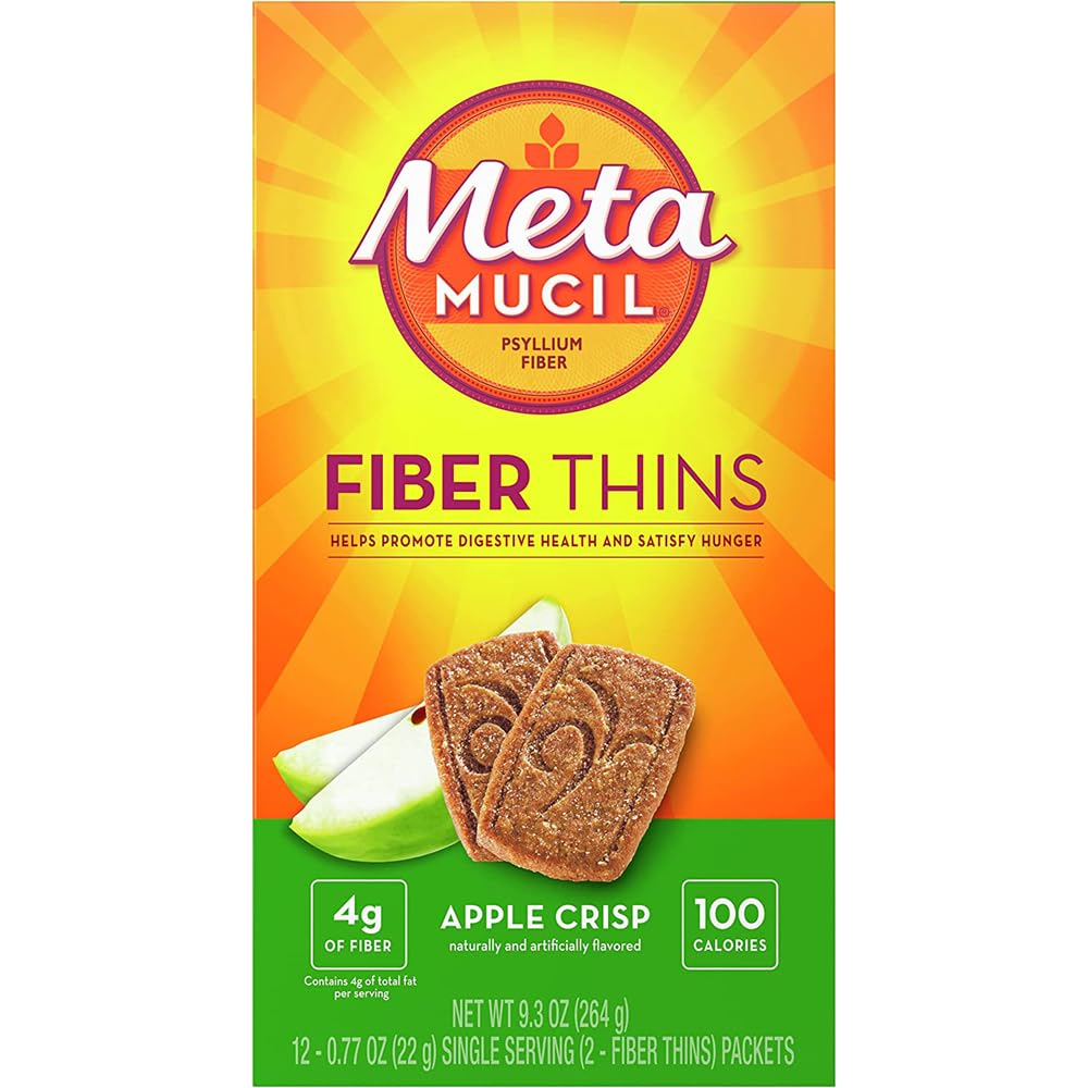 Metamucil MultiGrain Wafers Apple Crisp, gaufrettes croustillantes à la pomme, pratique en déplacement.