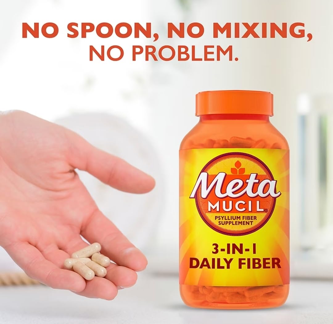Metamucil – prise en déplacement, capsules faciles à transporter.