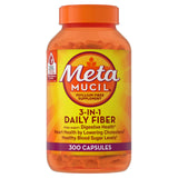 Metamucil Gélules Psyllium dans bouteille pour soutenir la régularité digestive.