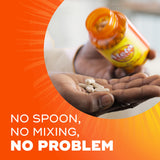 Metamucil Gélules Psyllium, bouteille en vue favorisant la digestion régulière.
