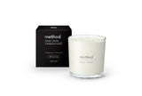 Bougie Method Premium Vetiver et Ambre – 2 mèches pour une ambiance chaleureuse durable.