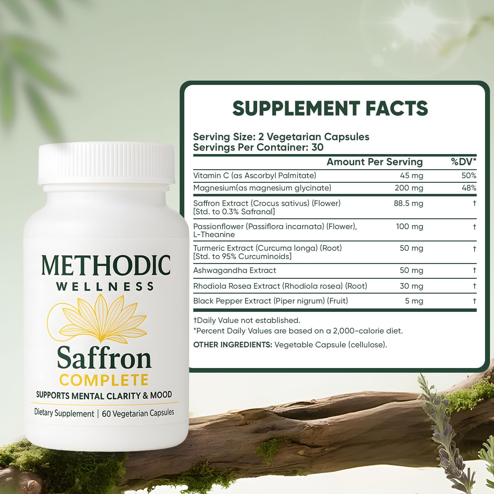 METHODIC WELLNESS Safran Capsules Ensemble: utilisation quotidienne pour énergie et sérénité.