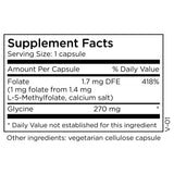 Capsules translucides de MethylPro L-Méthylfolate 1 mg, absorption élevée.