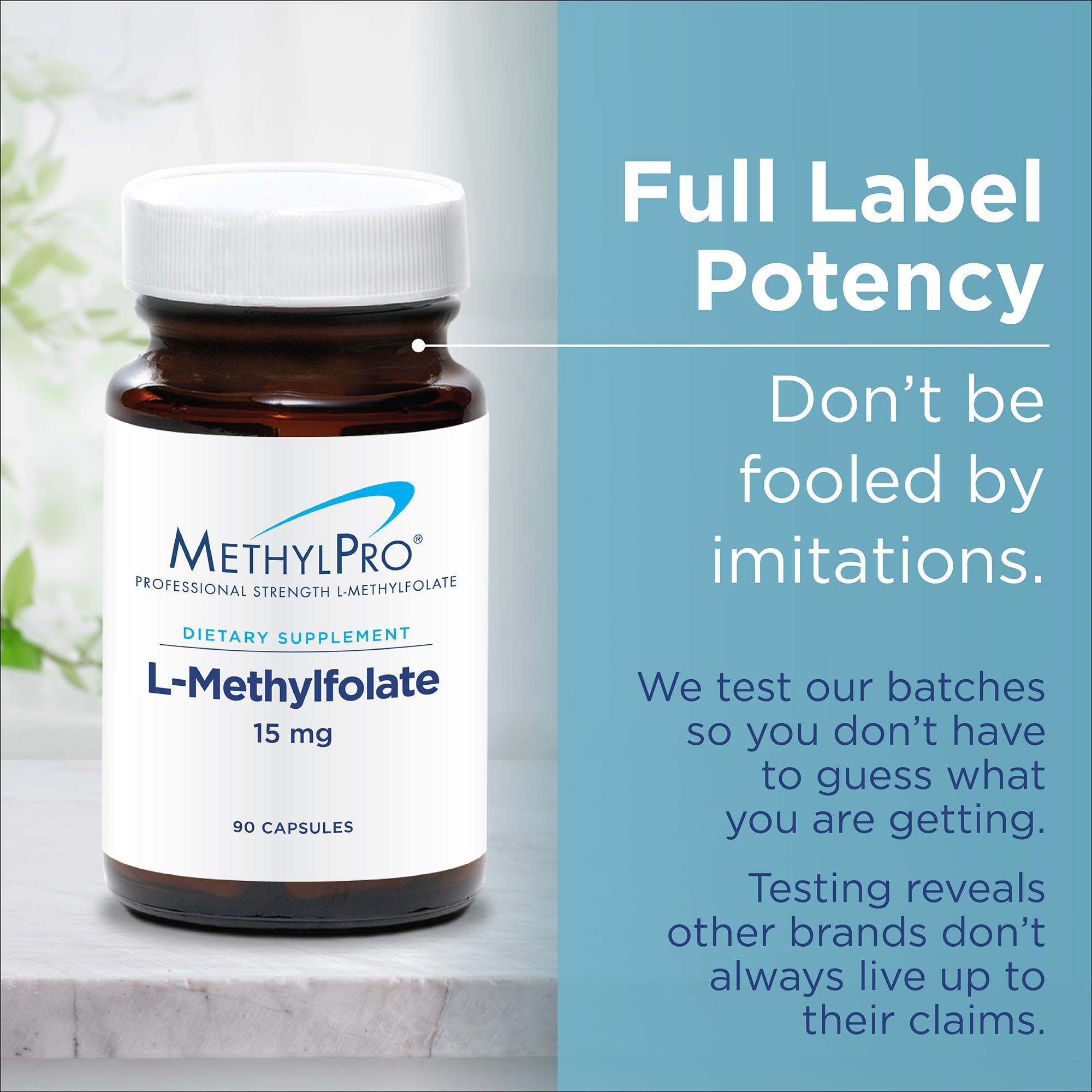 Composition de MethylPro L-Methylfolate clairement affichée