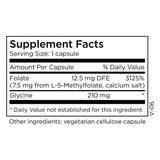 MethylPro L-Methylfolate sur bouteille ouverte pour dosage quotidien facilité.