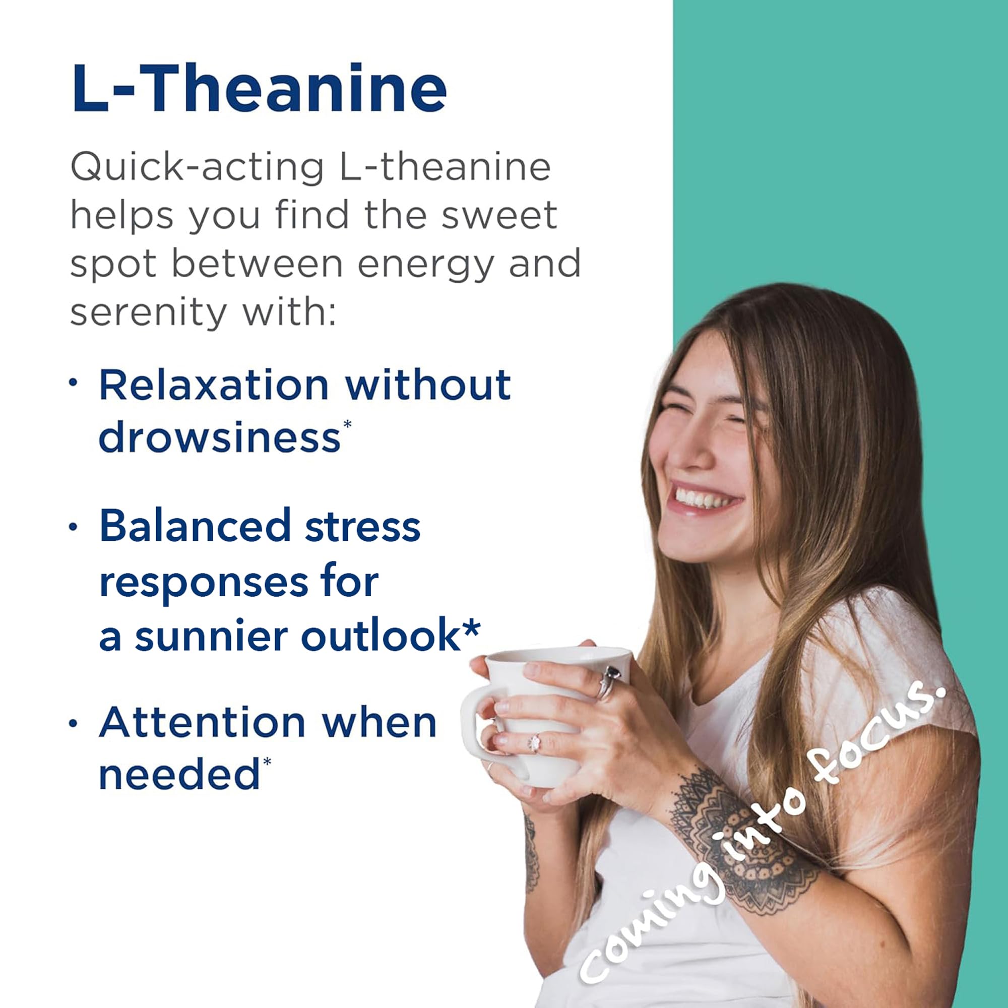MethylPro L-Theanine 200mg, capsules favorisant les ondes alpha et la concentration.