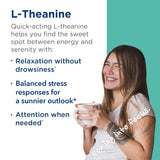MethylPro L-Theanine 200mg, capsules favorisant les ondes alpha et la concentration.
