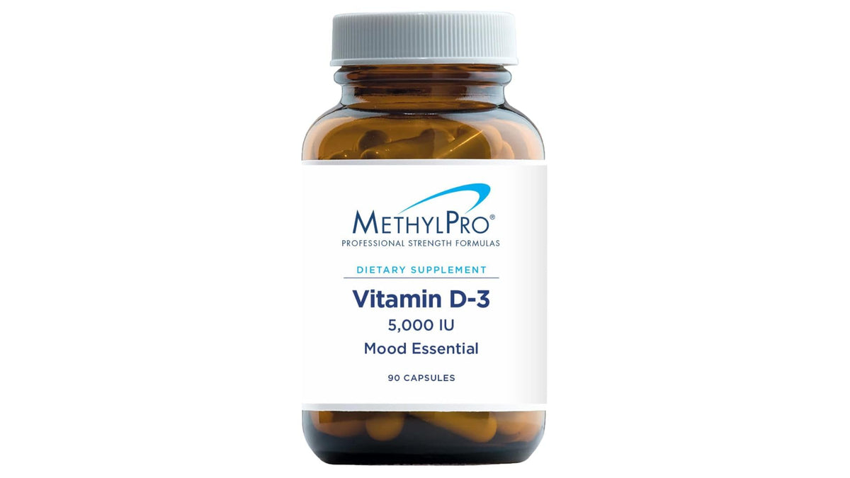 MethylPro Vitamin D3: bouteille-dose, soutien immunitaire potentiel et humeur équilibrée.