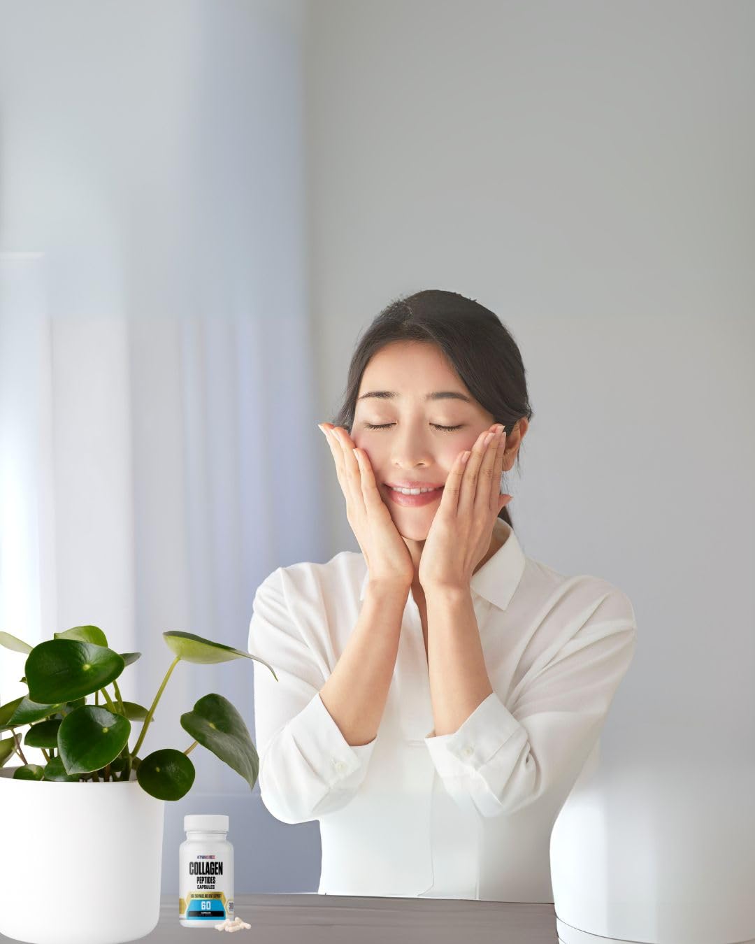 Logo MetpharmUSA et capsules, aperçu d une routine beauté discrète.
