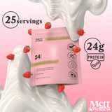 Mett Wellness lait nourri à l'herbe whey, protéine complète pour récupération et équilibre.