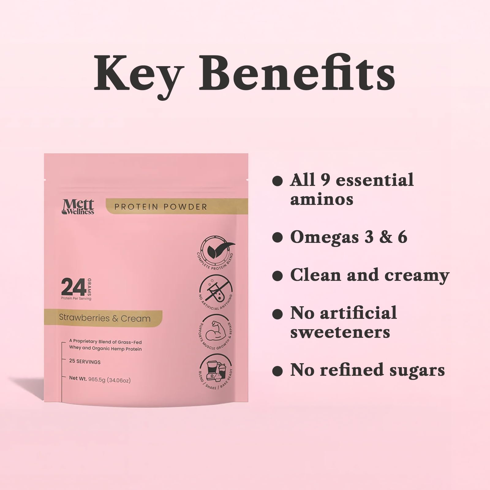 Mett Wellness protéine chanvre fibre omega3, aide digestive et satiété durable.