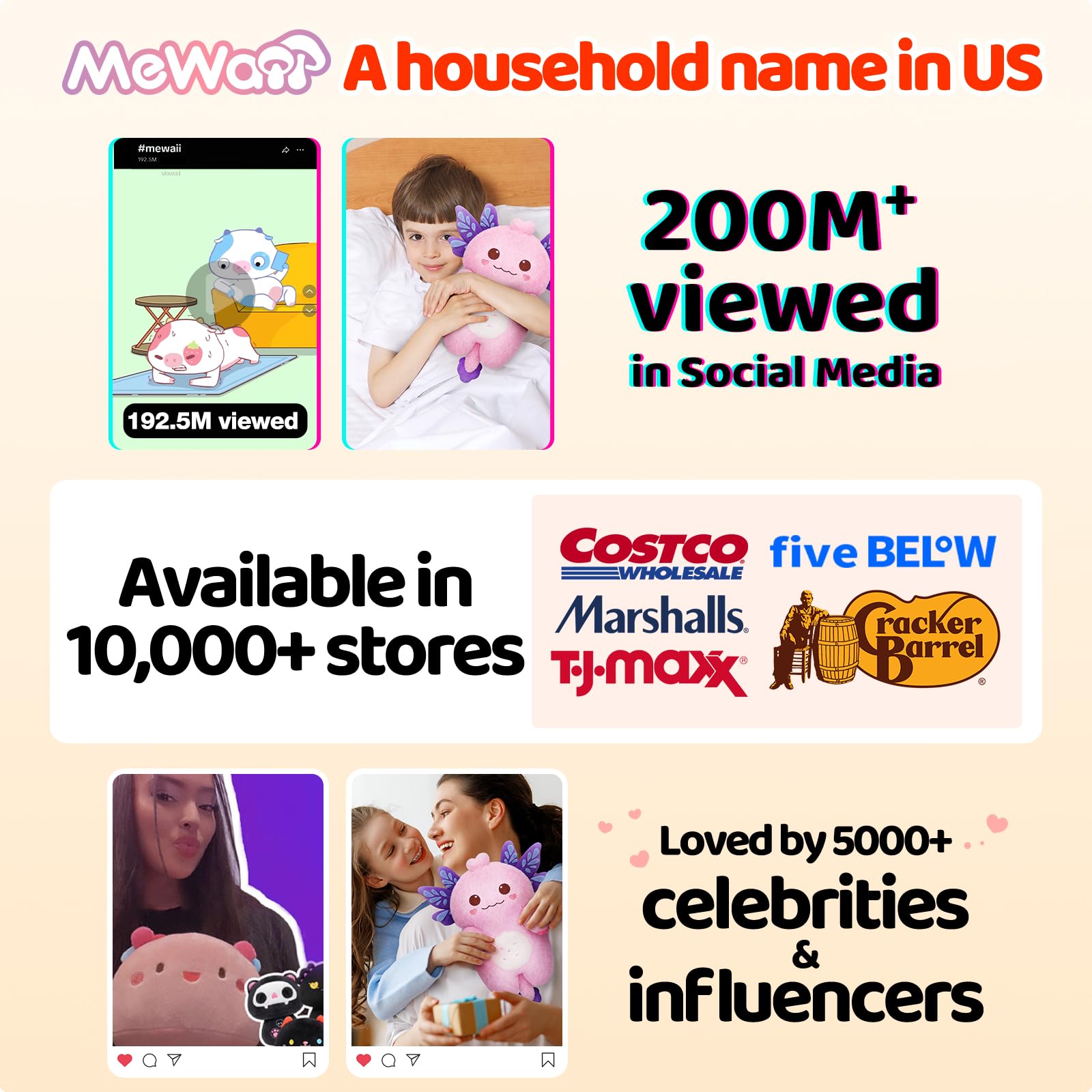 Option de refroidissement Mewaii Axolotl peluche pour sensation fraîche