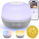 Mewaii Sound Machine bébé avec lumière 360°, sons apaisants favorisant le sommeil.